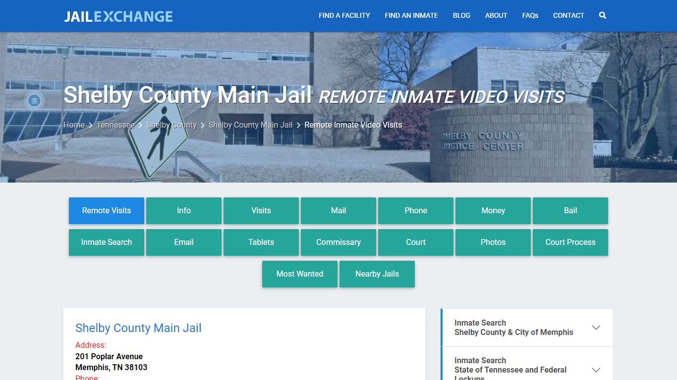 Video Visitation - Shelby County Main Jail, TN - Jail Exchange